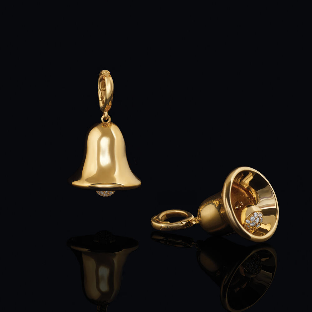 Annoushka x The Vampire's Wife 18ct Yellow Gold Bell Charm Pendant | Annoushka jewelley